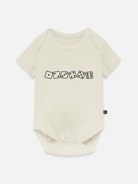 wuerfel_set__f1 - Baby Premium Kurzarmbody - Naturweiß