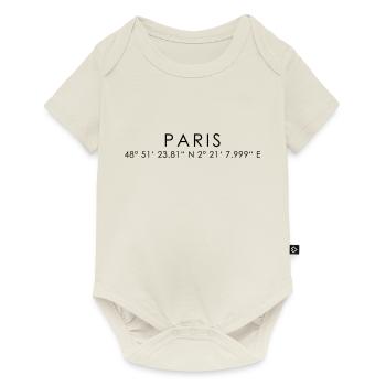 PARIS - Baby Premium Kurzarmbody - Naturweiß - Vorne