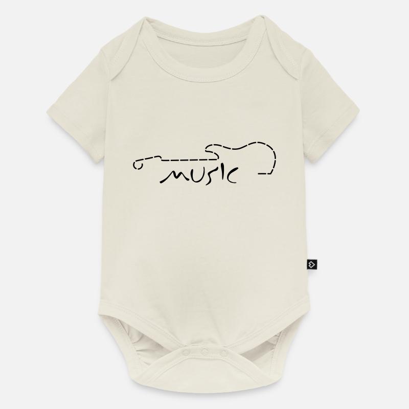 musique - Body à manches courtes Premium Bébé - blanc cassé