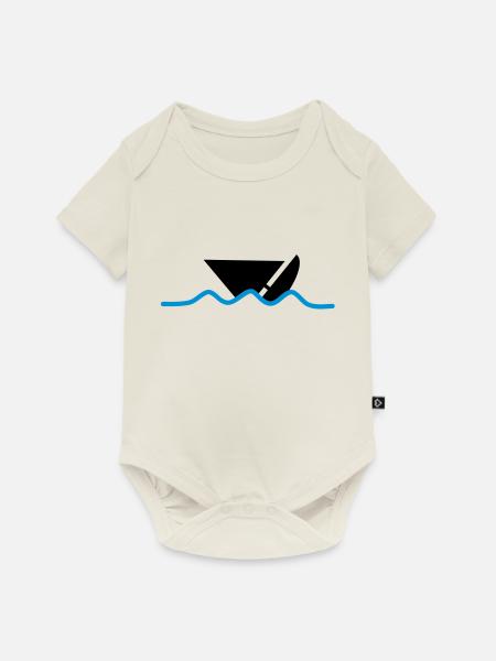distress_boat - Baby Premium Kurzarmbody - Naturweiß