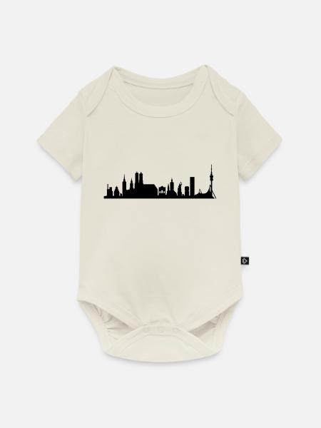 Skyline muc_neu - Baby Premium Kurzarmbody - Naturweiß