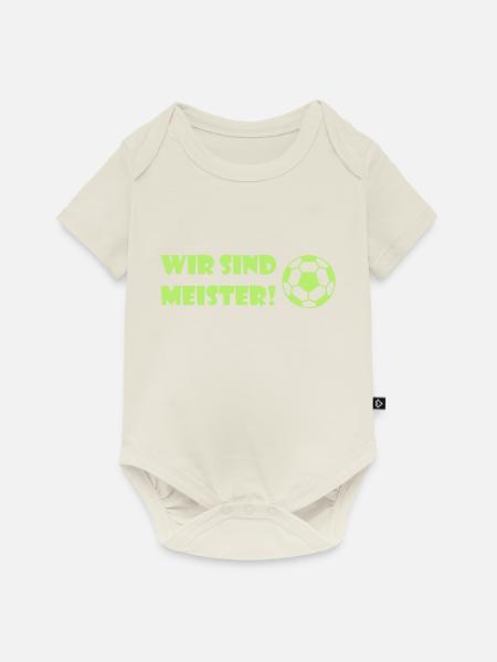 Meister Fussball - Baby Premium Kurzarmbody - Naturweiß