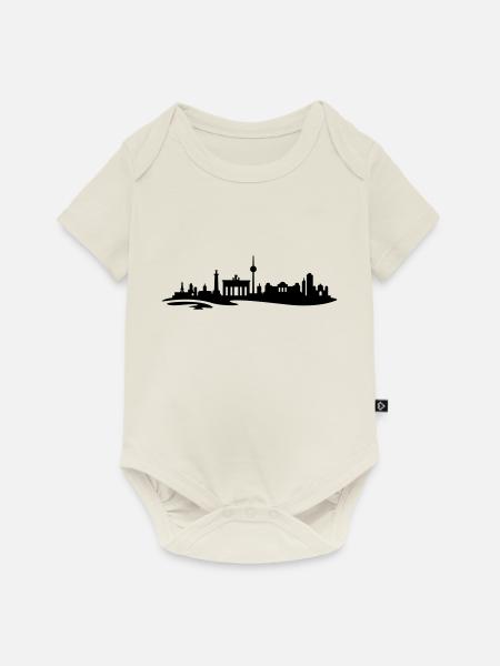 Berlin Skyline - Baby Premium Kurzarmbody - Naturweiß