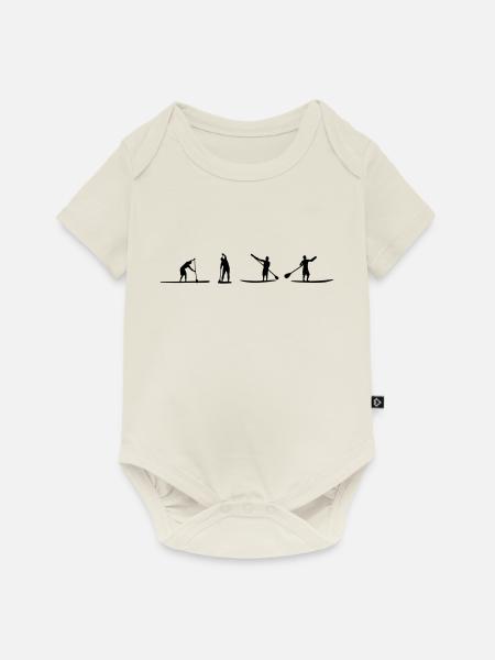 Stand Up Paddeln - Baby Premium Kurzarmbody - Naturweiß