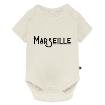 marseille - Body à manches courtes Premium Bébé - blanc cassé - Devant