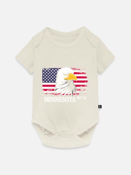 Minnesota - Baby Premium Kurzarmbody - Naturweiß