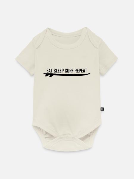 Surfer Surfboard Surfing Geschenksidee - Baby Premium Kurzarmbody - Naturweiß