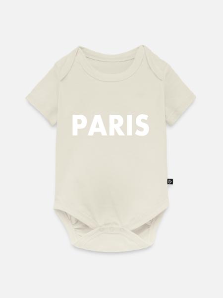 Paris - Baby Premium Kurzarmbody - Naturweiß