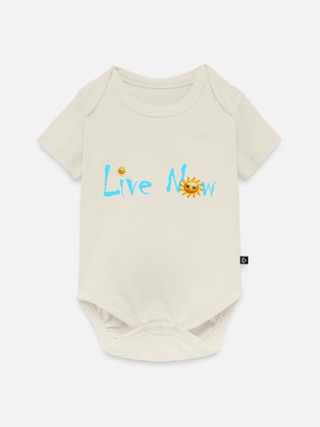 Live Sun - Baby Premium Kurzarmbody - Naturweiß