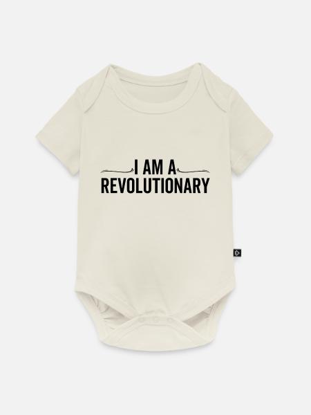 Ich bin ein Revolutionär - Baby Premium Kurzarmbody - Naturweiß