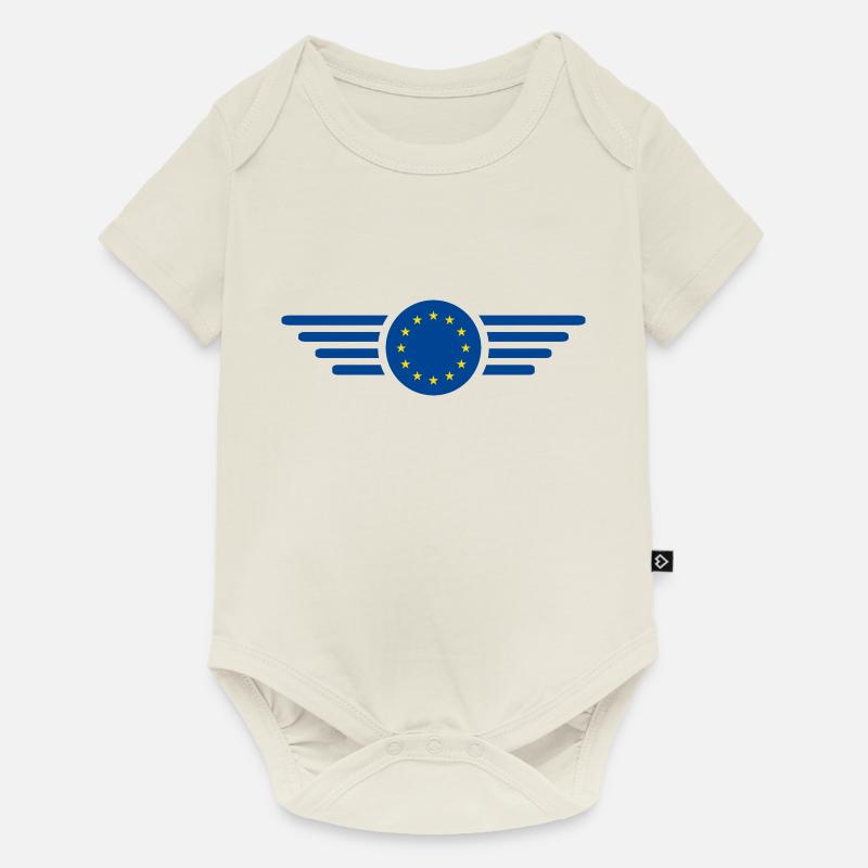Style européen : à la mode et uni - Body à manches courtes Premium Bébé - blanc cassé