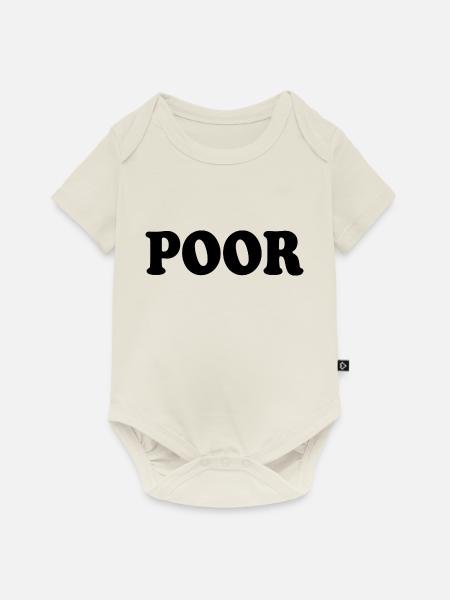 Poor - Baby Premium Kurzarmbody - Naturweiß