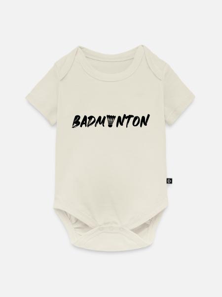 federball Badminton symbol - Baby Premium Kurzarmbody - Naturweiß