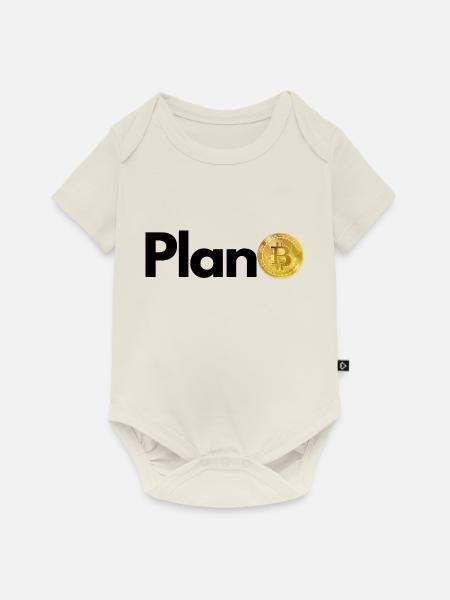 Krypto Plan BITCOIN 2 BTC - Baby Premium Kurzarmbody - Naturweiß