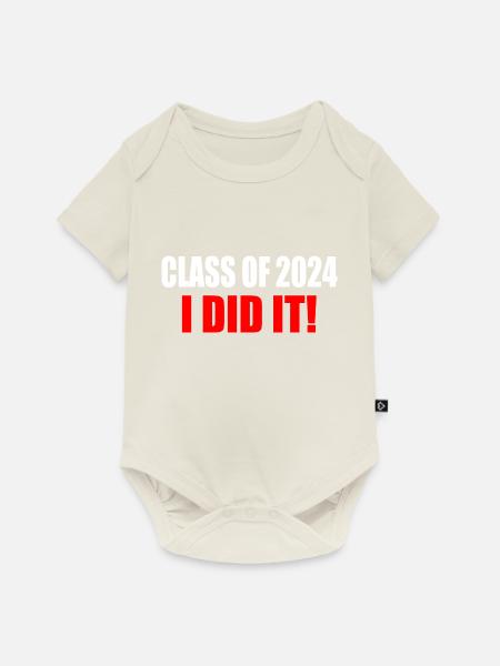 Class of 2024 - Baby Premium Kurzarmbody - Naturweiß