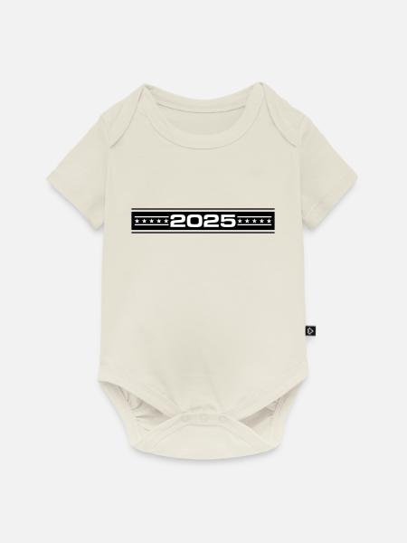 2025 Jahr Element - Baby Premium Kurzarmbody - Naturweiß