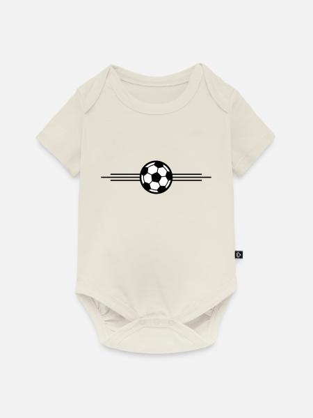 Fussball Ball Symbol - Baby Premium Kurzarmbody - Naturweiß