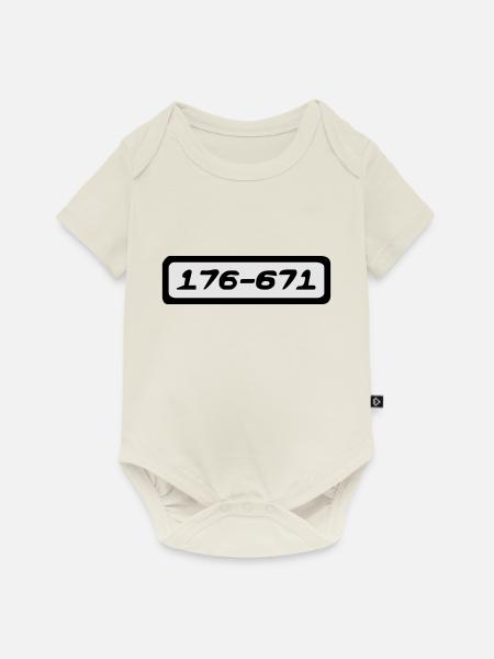 Panzerknacker - Baby Premium Kurzarmbody - Naturweiß