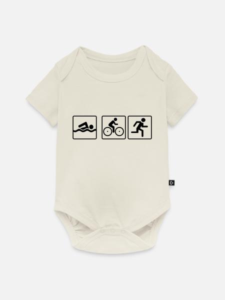 triathlon - Baby Premium Kurzarmbody - Naturweiß