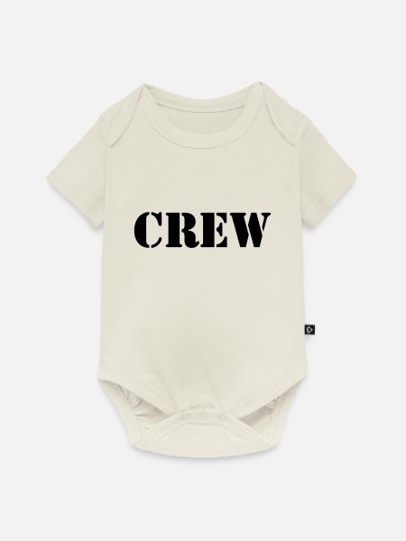 Crew - Baby Premium Kurzarmbody - Naturweiß