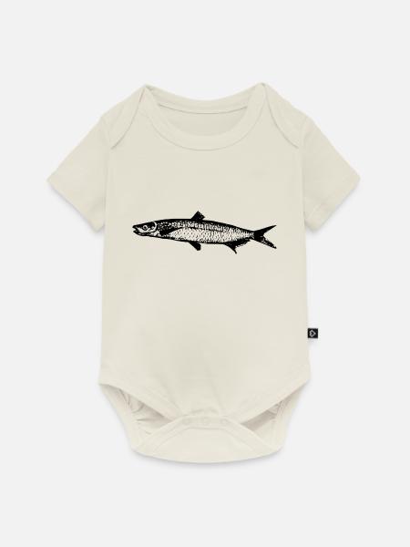fish513 - Baby Premium Kurzarmbody - Naturweiß