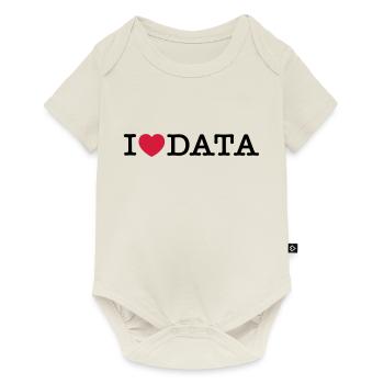 Daten I Love - Baby Premium Kurzarmbody - Naturweiß - Vorne