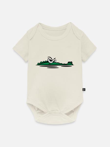 Krokodil lauern wasser - Baby Premium Kurzarmbody - Naturweiß