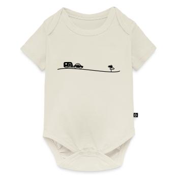 Auto Camping - Baby Premium Kurzarmbody - Naturweiß - Vorne