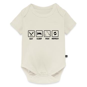 eat_sleep_fish_repeat - Baby Premium short-sleeve bodysuit - off white - Front
