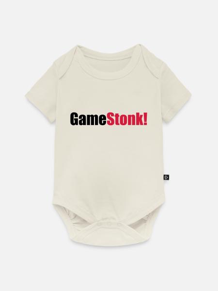 GameStonk - Baby Premium Kurzarmbody - Naturweiß