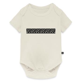 Bandes de ligne noires - Body à manches courtes Premium Bébé - blanc cassé - Devant