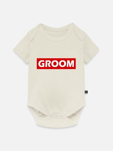 Groom - Baby Premium Kurzarmbody - Naturweiß