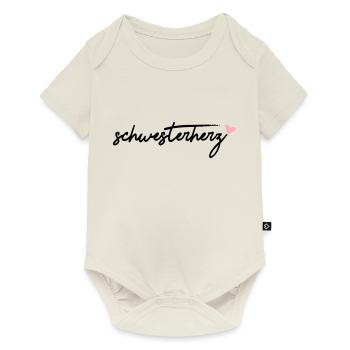 schwesterherz - Baby Premium Kurzarmbody - Naturweiß - Vorne