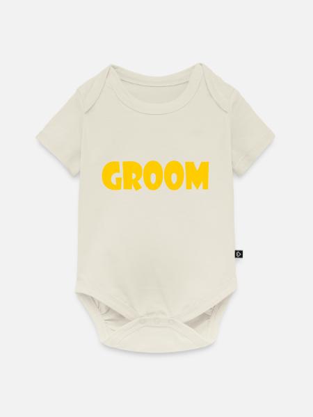 Groom - Baby Premium Kurzarmbody - Naturweiß
