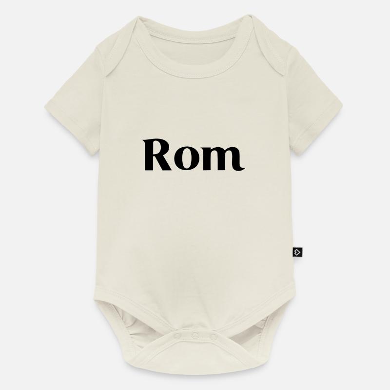 Rome - Noir - Body à manches courtes Premium Bébé - blanc cassé
