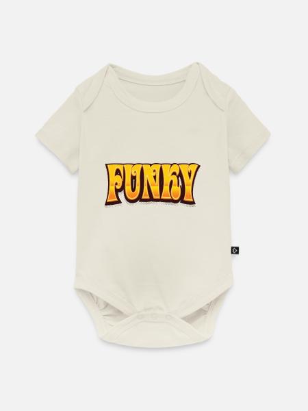 Funky Retro - Baby Premium Kurzarmbody - Naturweiß
