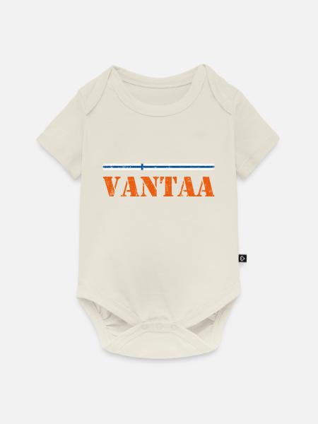 Vantaa - Baby Premium Kurzarmbody - Naturweiß