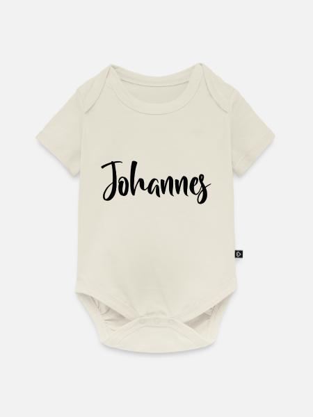 Johannes - Baby Premium Kurzarmbody - Naturweiß