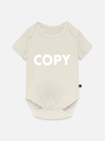 Copy - Baby Premium Kurzarmbody - Naturweiß