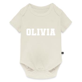 Name - Olivia - Baby Premium short-sleeve bodysuit - off white - Front
