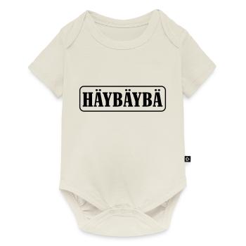 Hey Baby schwarz-weiss - Baby Premium Kurzarmbody - Naturweiß - Vorne