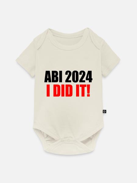 Abi 2024 - Baby Premium Kurzarmbody - Naturweiß