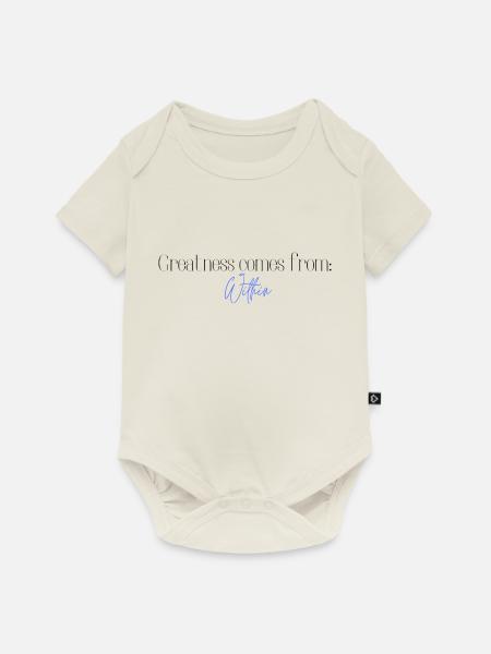Größe von innen - Baby Premium Kurzarmbody - Naturweiß