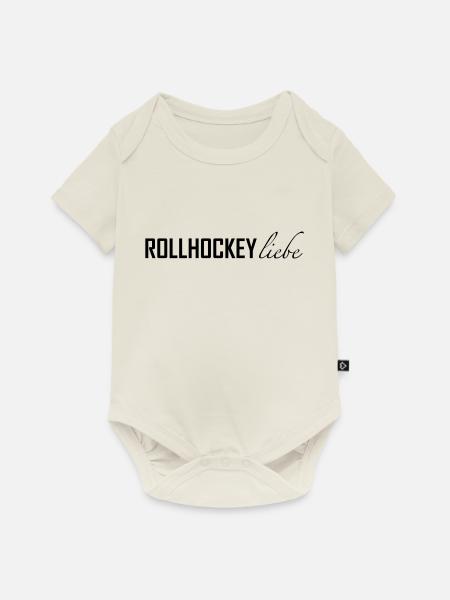 Rollhockeyliebe - Baby Premium Kurzarmbody - Naturweiß