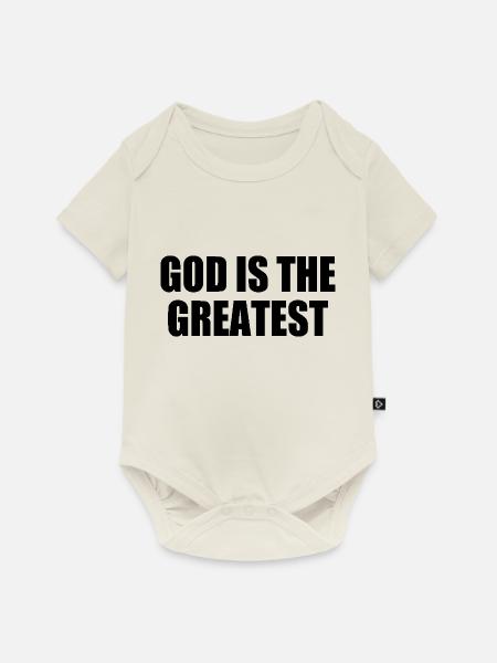 god is the greatest - Baby Premium Kurzarmbody - Naturweiß