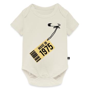 Anniversaire T-shirt 1975 - Body à manches courtes Premium Bébé - blanc cassé - Devant