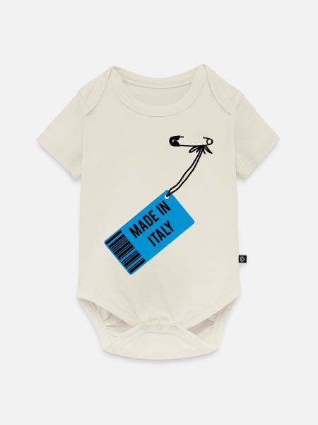 Made in Italy - Baby Premium Kurzarmbody - Naturweiß