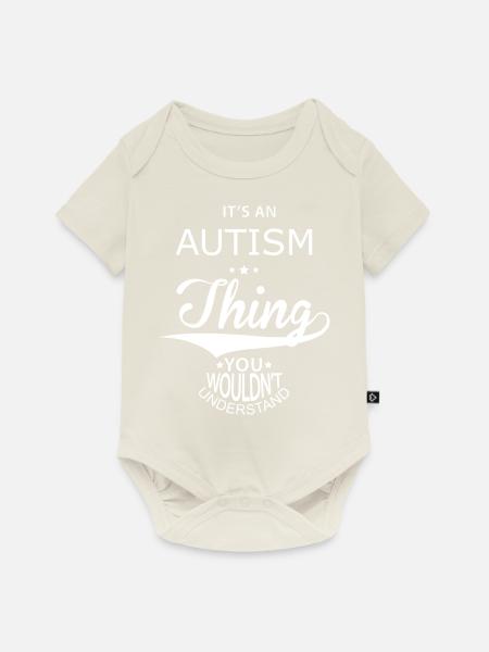 Autismus - Baby Premium Kurzarmbody - Naturweiß