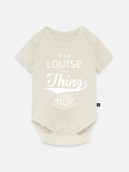 Louise - Baby Premium Kurzarmbody - Naturweiß