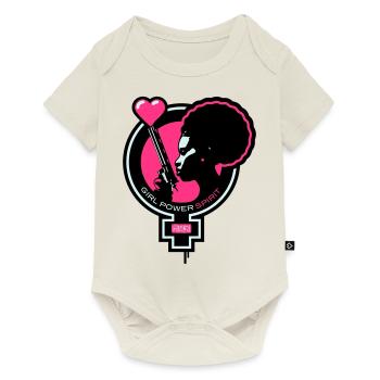 Girl-Power-Spirit-01-customizable - Body à manches courtes Premium Bébé - blanc cassé - Devant
